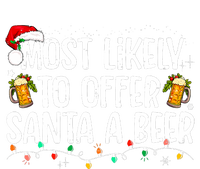 Most Likely To Offer Santa A Beer Funny Drinking Christmas Womens Funnel Neck Pullover Hood