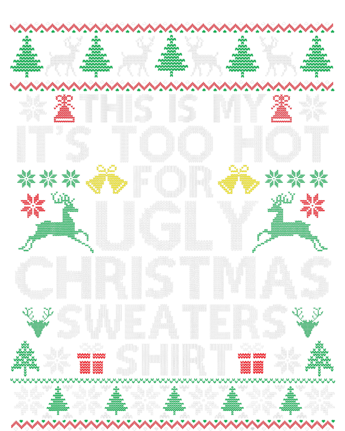 This Is My ItS Too Hot For Ugly Christmas Sweaters Women's Long Sleeve Flannel Pajama Set 