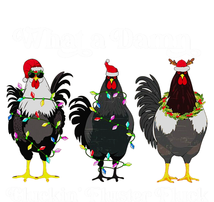 What A Damn Cluckin Fluster Fluck Funny Christmas Chicken Short Acrylic Beanie