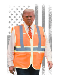 President Trump Garbage Truck Worker Vest Usa Flag Maga 2025 T-Shirt