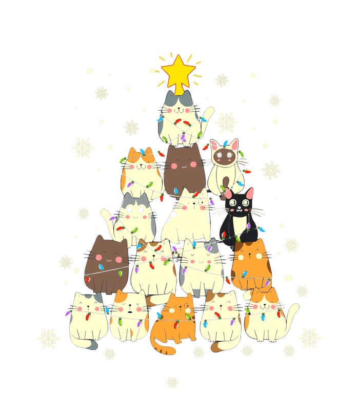 Catmas Meowy Christmas Cat Tree Funny T-Shirt