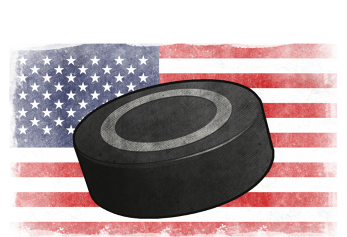 Ice Hockey Puck American Flag Usa Proud Ice Hockey Lovers Gift T-Shirt