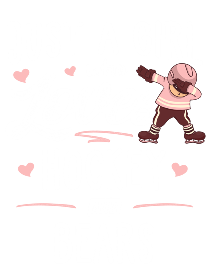 Just A Who Loves Hockey And Bears Gift Gift Pom Pom 12in Knit Beanie