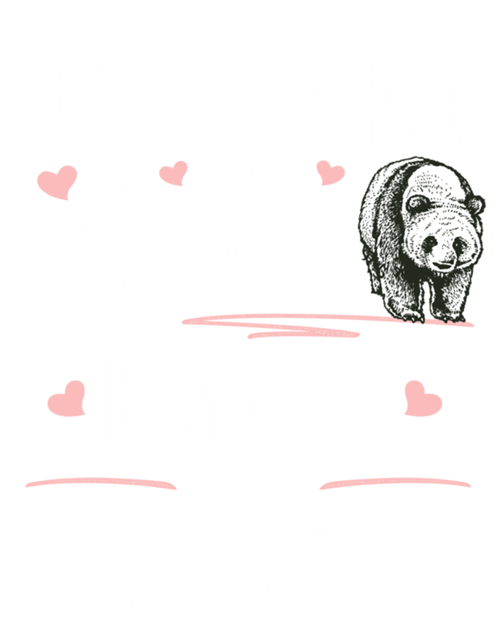 Just A Who Loves Pandas And Hockey Gift Gift Tie-Dye T-Shirt