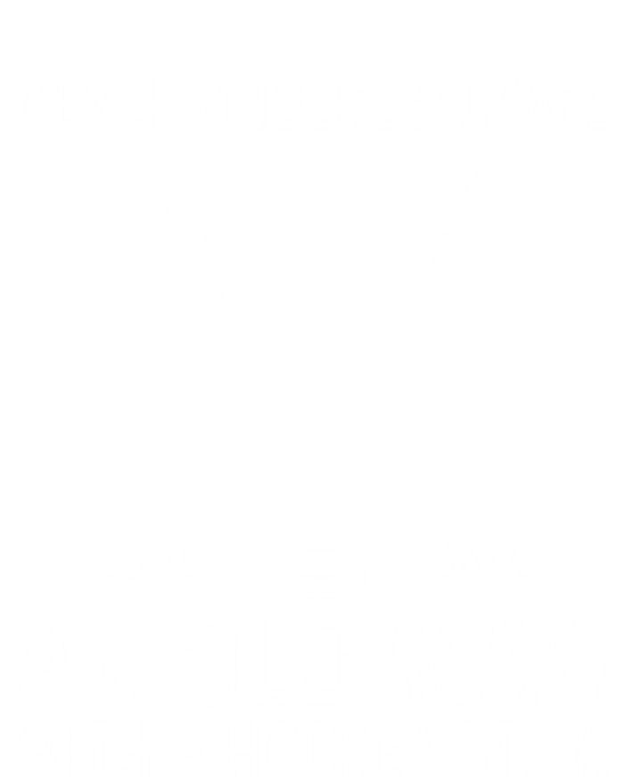 Never Underestimate An Old With A Hockey Stick Gift Full Zip Hoodie