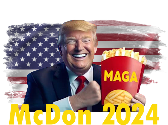 Mcdon 2024 Maga Donald Trump Fast Food French Fries Tall T-Shirt