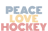 Peace Love Hockey Retro 70s Vintage Look Gift Short Acrylic Beanie