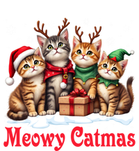 Cats Meowy Catmas Christmas Cute Gift Striped Beanie with Solid Band