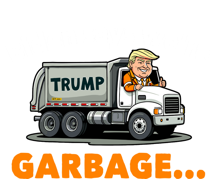 Donald Trump Rides A Garbage Truck Cooling Performance Long Sleeve Crew