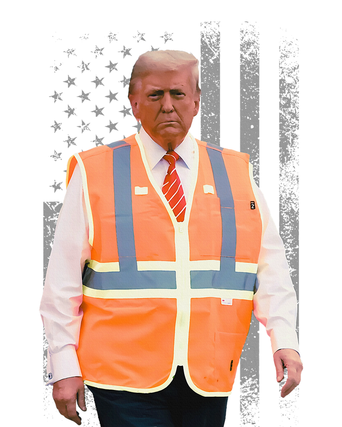 President Trump Garbage Truck Worker Vest Usa Flag Maga 2025 Women's Perfect Tri Rocker Tank