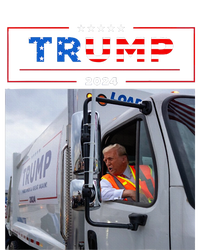 Donald Trump Rides In Garbage Truck Garbage Trump Stripe Pom Pom Beanie