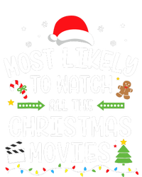 Xmas Most Likely Watch All Christmas Movies Matching Family 7-Panel Snapback Hat