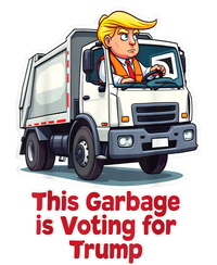 Funny Garbage Truck Trump 2024 This Garbage Is Voting Trump Gift Womens CVC Long Sleeve Shirt