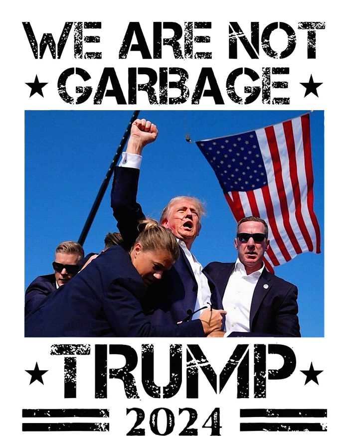 We Are Not Garbage Vote Trump Garbage For Trump 2024 Valucap Bio-Washed Visor