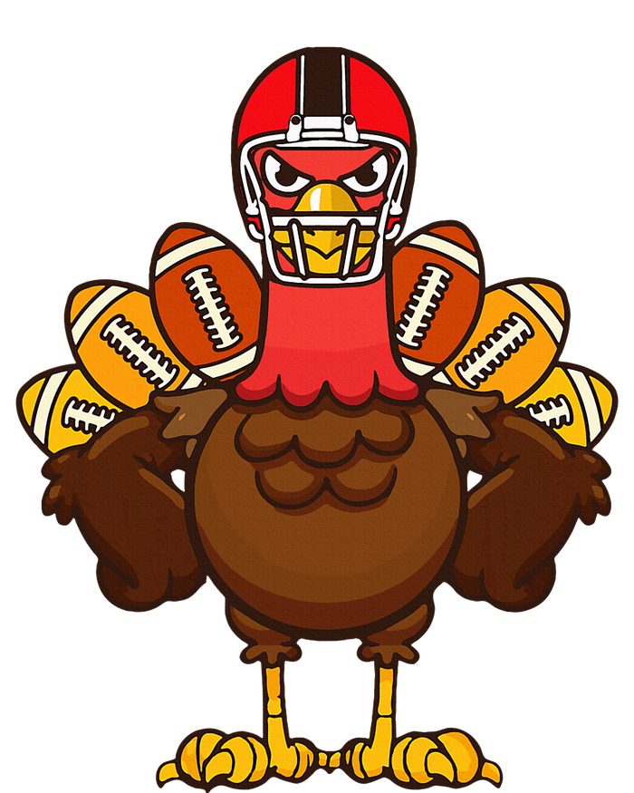 Cool Thanksgiving Football Gobble Player Turkey Gift Tall Sweatshirt