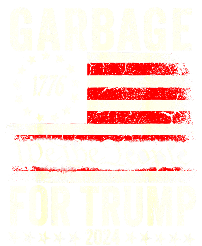 American Flag Make Garbage Great Again Garbage For Trump 2024 Gift Flexfit Unipanel Trucker Cap