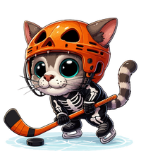 Skeleton Ice Hockey Pumpkin Cat Halloween Funny Gift T-Shirt