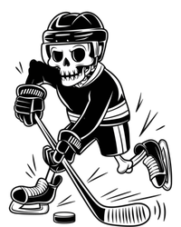 Skeleton Playing Ice Hockey Sport Graphic Gift T-Shirt