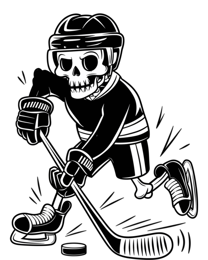 Skeleton Playing Ice Hockey Sport Graphic Gift Full Zip Hoodie