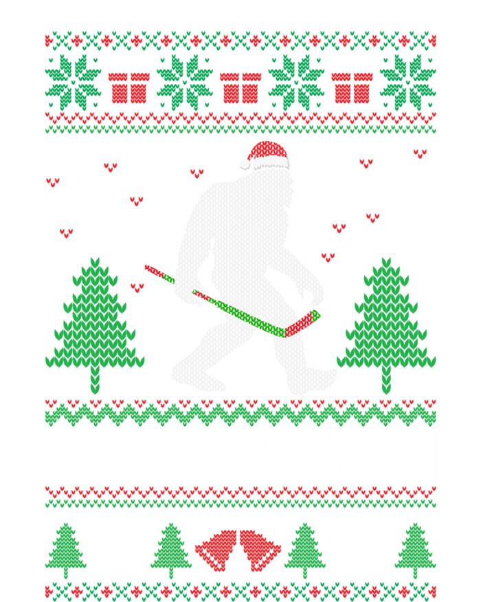 Slapsquatch Bigfoot Carrying A Hockey Stick Ugly Christmas Great Gift Valucap Bio-Washed Visor