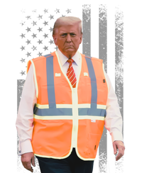 President Trump Garbage Truck Worker Vest Maga 2025 Premium T-Shirt