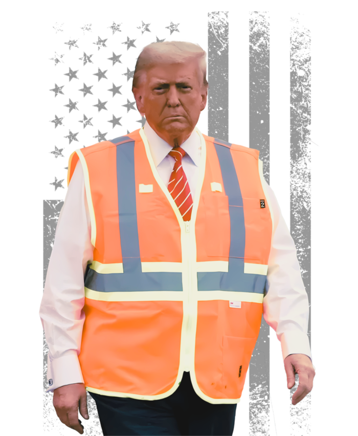 President Trump Garbage Truck Worker Vest Maga 2025 Premium T-Shirt