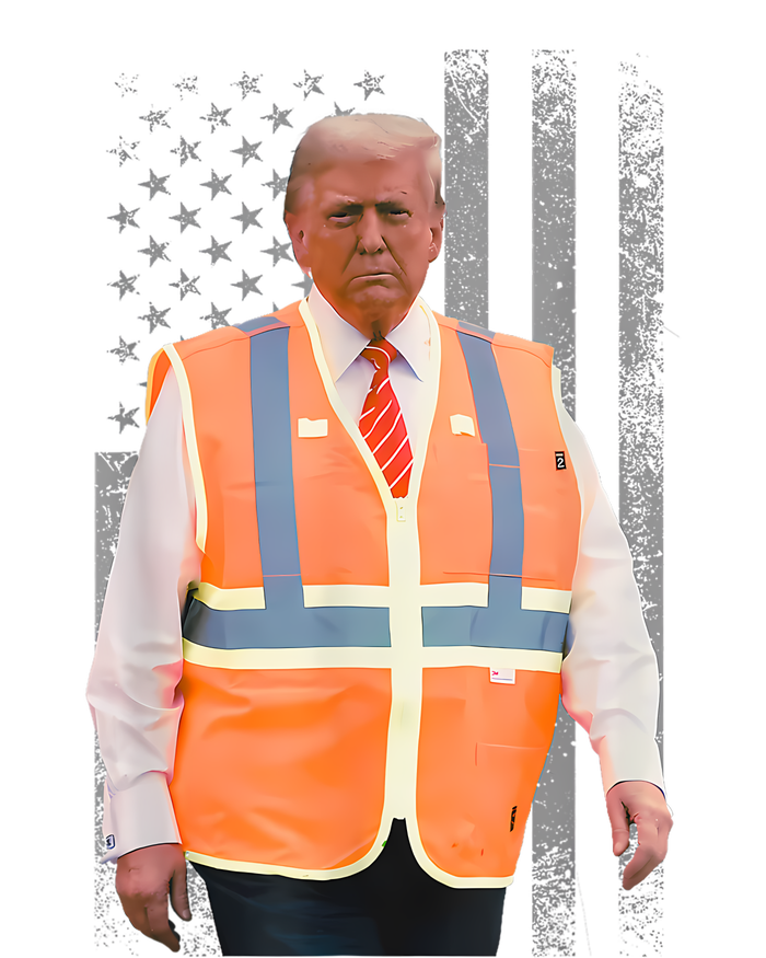 President Trump Garbage Truck Worker Vest Usa Flag Maga 2025 Tank Top