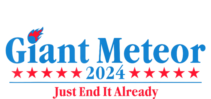 Giant Meteor 2024 Just End It Already Funny Ceramic Bell Ornament