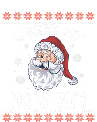 Where My Hos At Funny Santa Christmas Pajamas Ugly Christmas Sweater T-Shirt