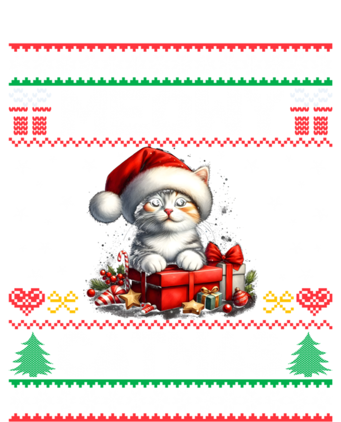 Cat Santa Christmas Kitten Xmas Ugly Meowy Catmas Short Acrylic Beanie