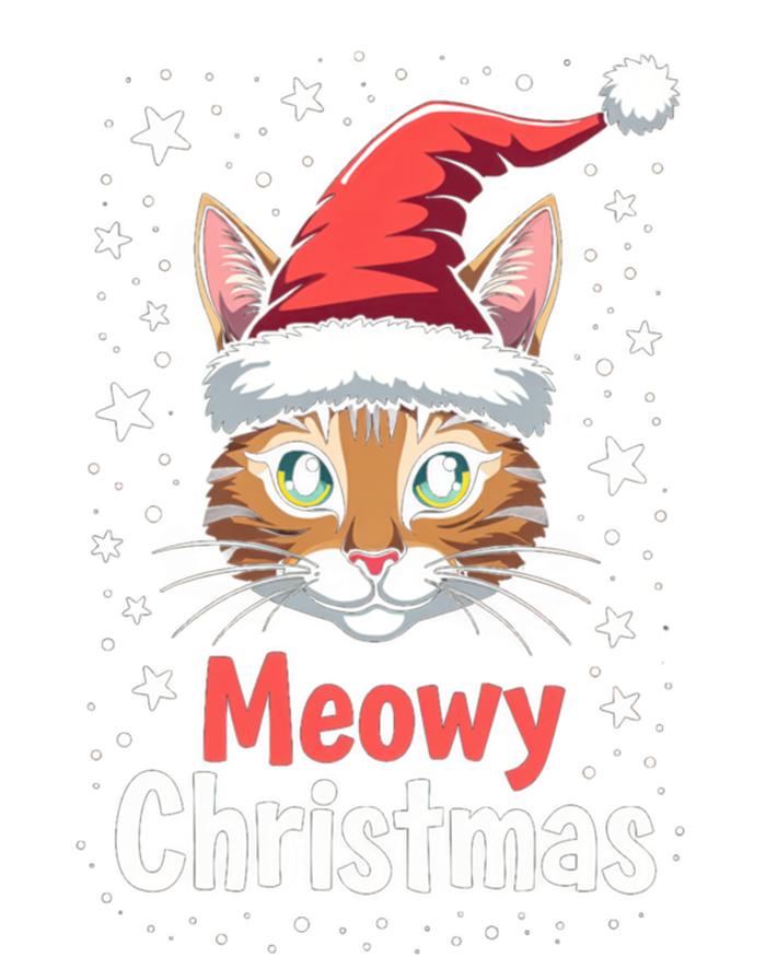 Meowy Christmas Cat In Santa Hat Graphic Valucap Bio-Washed Visor