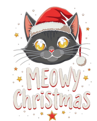 Meowy Christmas Cat In Santa Hat Graphic Sustainable Beanie