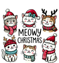 Cute Holiday Cat Lovers Christmas Meowy Christmas Cats Ceramic Oval Ornament