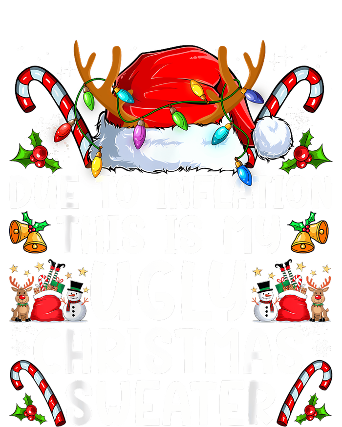 Due To Inflation This Is My Ugly Sweater Family Christmas Tie-Dye Long Sleeve Shirt