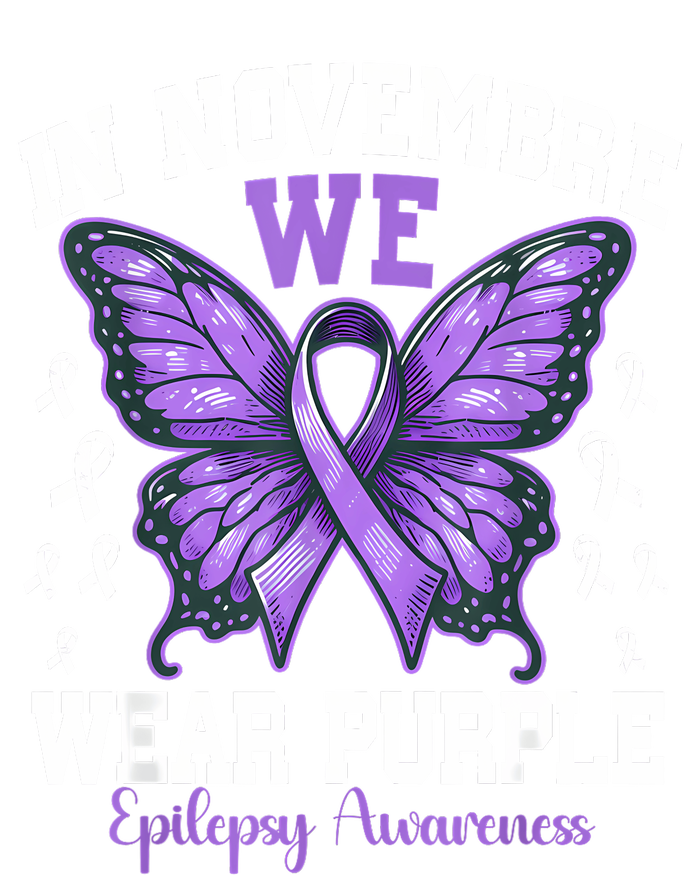 In November We Wear Purple Epilepsy Awareness Month Ribbon Mousepad