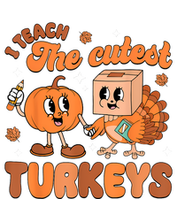 Retro I Teach The Cutest Turkey Thanksgiving Pumpkin Teacher Stainless Steel Insulated Water Bottle