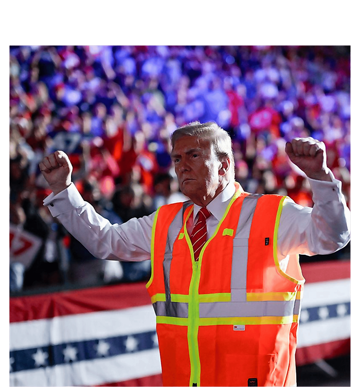 President Trump Garbage Truck Worker Vest Maga 2025 T-Shirt