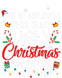 Due To Inflation Ugly Christmas Sweaters Funny Women's Flannel Pajama Set