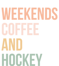 Vintage Retro Hockey Lover Funny Gift Weekends Coffee And Hockey Gift Women's Long Sleeve Flannel Pajama Set 