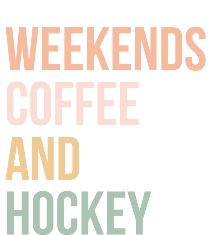 Vintage Retro Hockey Lover Funny Gift Weekends Coffee And Hockey Gift Women's Long Sleeve Flannel Pajama Set 