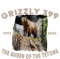 Bear Lovers Queen Of The Tetons Grizzly 399 National Park Tall Hoodie