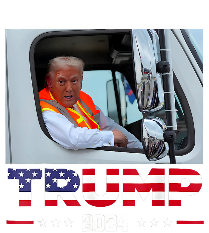 Donald Trump Rides In Garbage Truck Full-Length Apron With Pockets