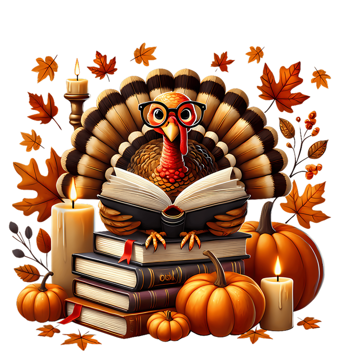 Turkey Reading Books Fall Thanksgiving Teacher Book Lovers T-Shirt