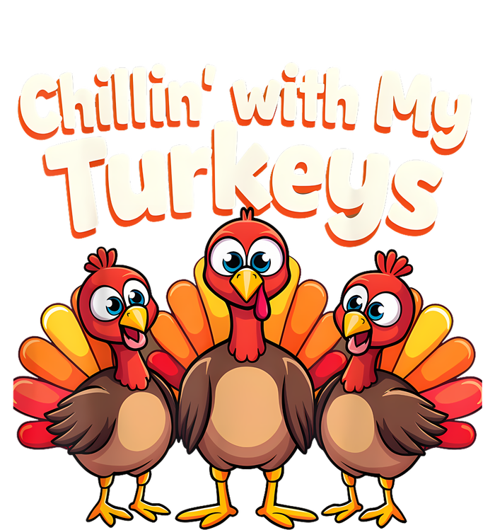 Thanksgiving Family Chillin With My Turkeys Cooling Performance Crew T-Shirt