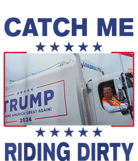 Catch Me Riding Dirty Funny Garbage For Trump Supporter 2024 Ceramic Star Ornament