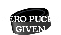 Zero Pucks Given Funny Hockey Gift Sustainable Beanie