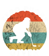 Zero Pucks Given Ice Hockey Player Retro Vintage Sunset Gift Ladies Long Sleeve Shirt