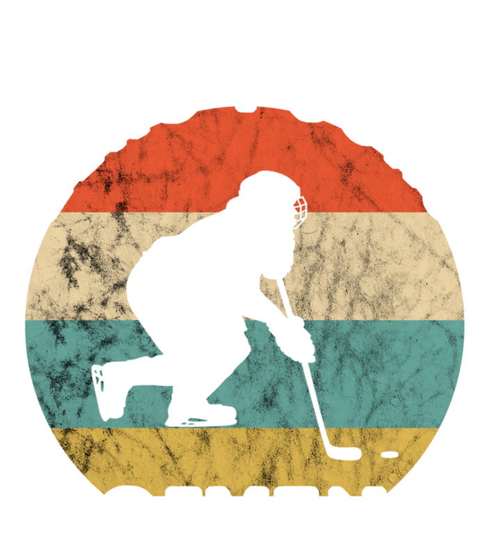 Zero Pucks Given Ice Hockey Player Retro Vintage Sunset Gift Ladies Long Sleeve Shirt