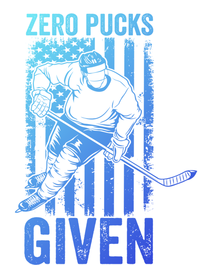 Zero Pucks Given Ice Hockey Player Sport Athlete Hockey Fan Gift Women's V-Neck T-Shirt