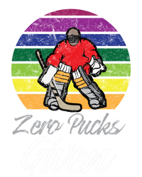 Zero Pucks Given Vintage Funny Hockey Goalie Meaningful Gift Women's V-Neck T-Shirt